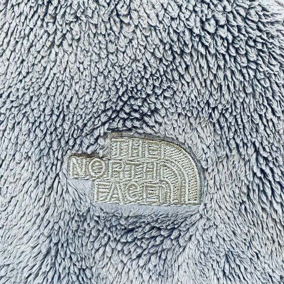 THE NORTH FACE M Gray Osito II Women Full Zip Fuzzy Soft High Pile Fleece Jacket - Picture 9 of 16